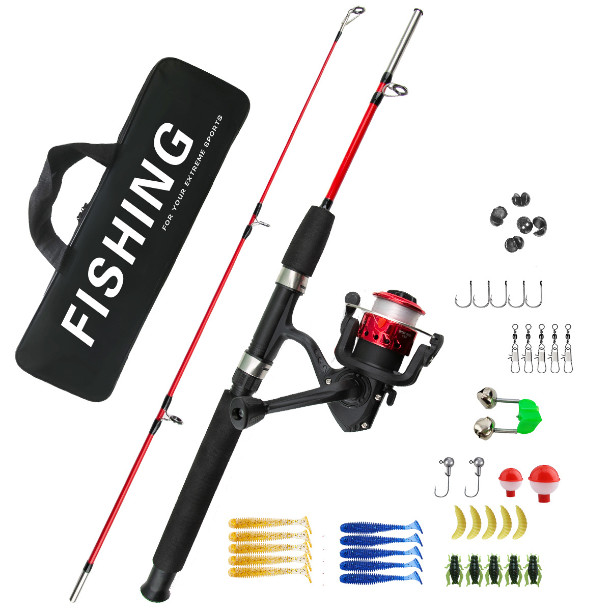 2 Sections Ice Fishing Rod Com - Ice Fishing Reel recension och pris