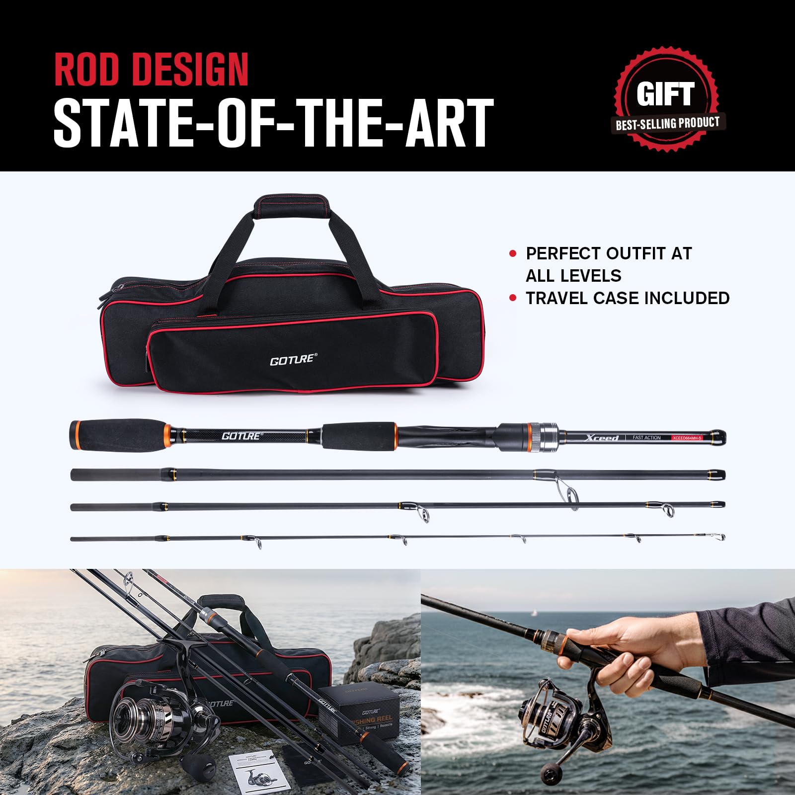 Goture Portable Spinning Fishi - Reel Bag recension och pris