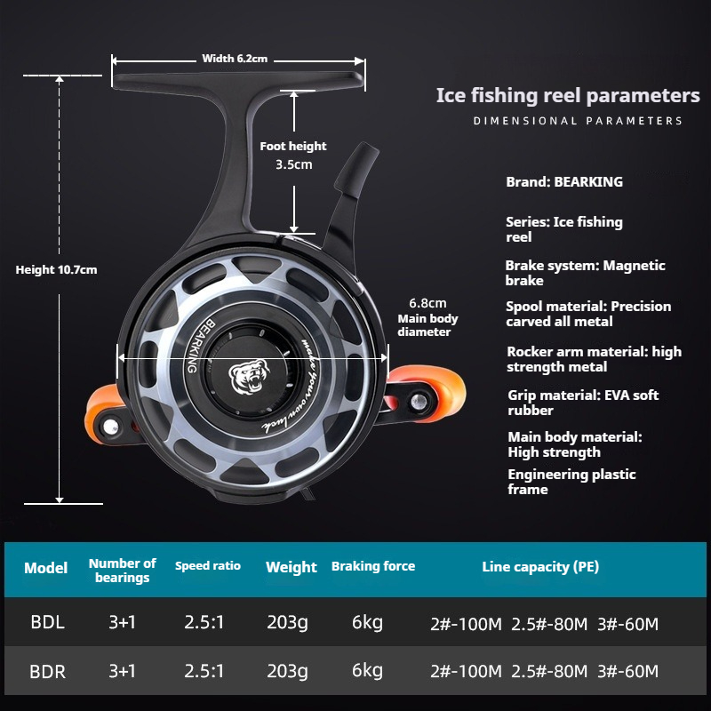 Winter Ice Fishing Reel, Micro - Ice Fishing Reel recension och pris